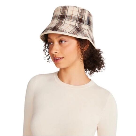 Steve Madden Women's Reversible Plaid Bucket Hat - Picture 3 of 7